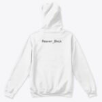 Felpa con cappuccio bianca con grafica Reaven Moon Glow