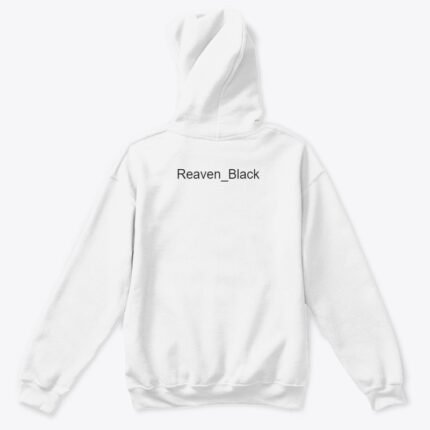 Felpa con cappuccio bianca con grafica Reaven Moon Glow