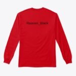 T-shirt rossa girocollo classica a maniche lunghe di Reaven