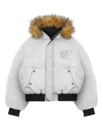 Giacca bomber in pelliccia nera Reaven