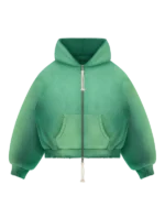 Felpa con cappuccio termica con zip Reaven verde menta