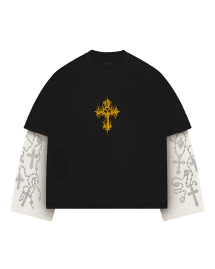 Camicia termica a maniche lunghe Raven Holy nera