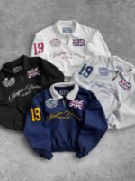 Polo Reaven White Mayfair con mezza zip