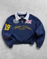 Polo Reaven Navy Mayfair con mezza zip