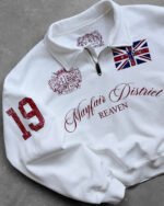 Polo Reaven White Mayfair con mezza zip