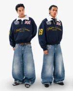 Polo Reaven Navy Mayfair con mezza zip