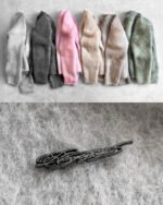 Maglia in mohair grigio perla Reaven