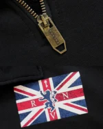 Polo Reaven Black Mayfair con mezza zip