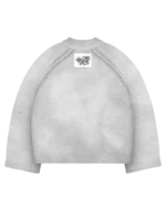 Maglia in mohair grigio perla Reaven