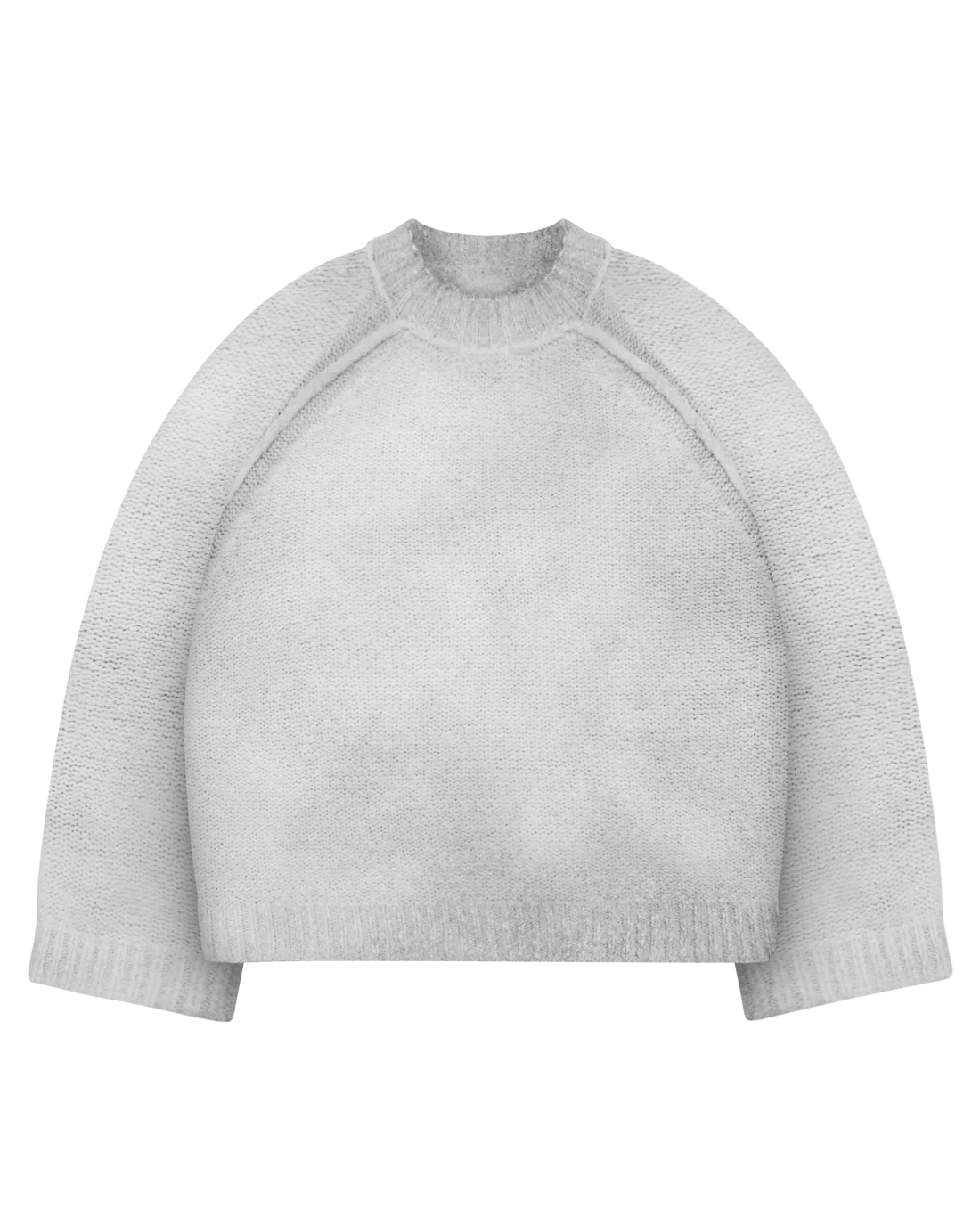 Maglia in mohair grigio perla Reaven Maglia in mohair grigio perla Reaven