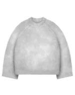 Maglia in mohair grigio perla Reaven