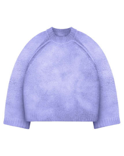 Acquista subito il maglione in mohair Reaven Lilac Breeze Nuvola nel nostro negozio. Acquista subito maglieria di lusso!