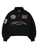 Polo Reaven Black Mayfair con mezza zip