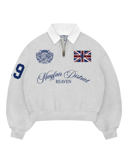 Polo Mayfair con mezza zip di Reaven Gray