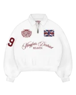 Polo Reaven White Mayfair con mezza zip